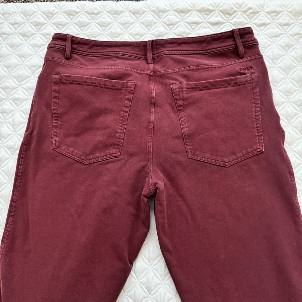 Swet Tailor All-In Pants 5 Pocket Stretch Oxblood Maroon Size W36 x L32 - Picture 14 of 15